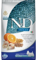 N&D Dog Ocean tőkehal, tönköly, zab&narancs adult mini 2, 5kg