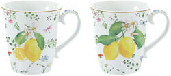 Easy Life Porcelán bögreszett 2db-os, 275ml, dobozban, Fleurs et Citrons