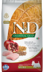 N&D Dog Ancestral Grain csirke, tönköly, zab&gránátalma adult mini 2, 5kg