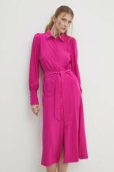 ANSWEAR ruha rózsaszín, midi, harang alakú - rózsaszín XL - answear - 36 990 Ft