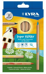LYRA Super Ferby maxi ceruzakészlet, 12 db-os háromszögletű, lakkozott