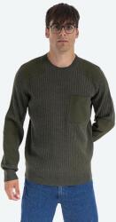 APC A. P. C. gyapjú pulóver könnyű, férfi, zöld - zöld XL