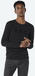 APC A. P. C. pamut melegítőfelső Sweat Vpc fekete, férfi, nyomott mintás - fekete M
