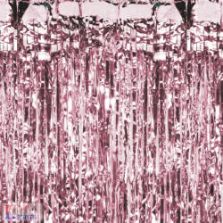 Rózsaszín party függöny - 0, 9 * 2, 5 m