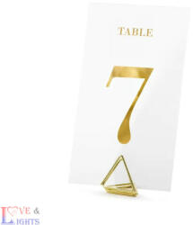  Átlátszó asztalszámok - arany