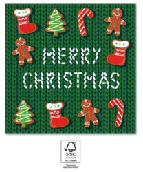 Procos Merry Christmas Handicrafts, Karácsony szalvéta 20 db-os, 33x33 cm FSC PNN95385