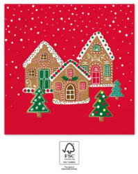 Procos Gingerhouses, Karácsony szalvéta 20 db-os, 33x33 cm FSC PNN95378