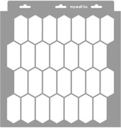 MyWall Hosszúkás hatszög 01 stencil - Festő - 31x35 cm közepes