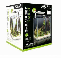 AQUAEL Aquael Shrimp Set Smart Day&Nnight 19 white - Nano akvárium (fehér) garnélarákoknak és kisebb halaknak (25x25x30cm)