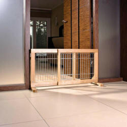 TRIXIE Dog Barrier - elválasztó elem (natúr fenyő) kutyák részére (63-108x50cm)