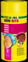 JBL Pronovo Bits Grano M - Akváriumi alaptáp granulátum korongos és egyéb igényes Dél-Amerikai sügér számára 8-20 cm-ig (1000ml/480g)