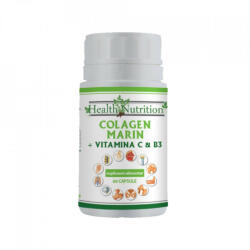 Health Nutrition - Colagen marin Forte + Vitamina B3 + Vitamina C 60 tablete 2 x 60 capsule