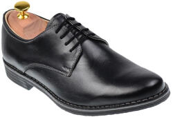  OFERTA MARIMEA 43 - Pantofi barbati, model casual-elegant, din piele naturala, negru box - L859N