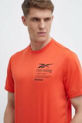 Reebok t-shirt narancssárga, férfi, nyomott mintás, 100076378 - narancssárga M