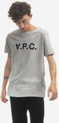 APC A. P. C. pamut póló VPC Color szürke, nyomott mintás - szürke XXL