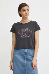 Pepe Jeans pamut póló KENNA női, szürke, PL505857 - szürke M