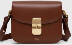 APC A. P. C. bőr táska A. P. C. Sac Grace Mini PXBMW-F61515 BLACK barna - barna Univerzális méret