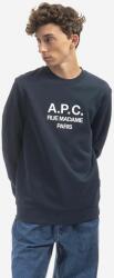 APC A. P. C. pamut melegítőfelső Rufus sötétkék, férfi, nyomott mintás - sötétkék S