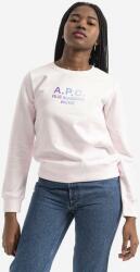 APC A. P. C. pamut melegítőfelső Sweat Mathilda rózsaszín, női, nyomott mintás - rózsaszín L