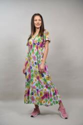 Sweet Girl ROCHIE BOHO CHIC LUNGA CU ELASTIC IN TALIE MULTICOLORA ELEGANTO Baby Blue S-M