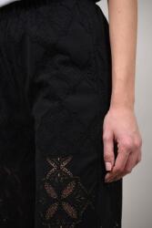 Y Two Women PANTALONI LUNGI SEMITRANSPARENTI CU BRODERIE SOGNANTE Negru M-L