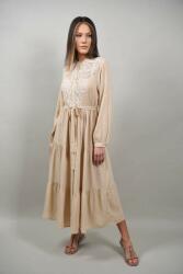 Y Two Women ROCHIE BOHO CHIC LUNGA TIP CAMASA CU BRODERIE MONTI Bej S-M