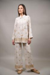 Y Two Women PANTALONI CU CADERE USOARA CU BRODERIE PAGANICO Bej M-L