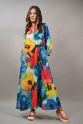 FashionLand ROCHIE LUNGA CU BUZUNARE FLORI SPLENDIDOZZO TALIE UNICA Multicolora