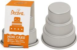 Decora Mini tortaforma 3 szintes 7x8cm - Decora (0062972)