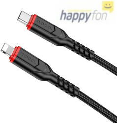  C típusú HOCO kábel iPhone Lightninghez 8 tűs PD 20W VICTORY X59 1m fekete (G594916)