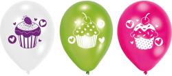 Amscan Színes cupcake lufi 22cm 6db 6db - Amscan (997337)