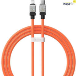 C típusú BASEUS kábel Apple Lightning 8 tűs CoolPlay gyorstöltő 20W 1m narancssárga CAKW000007 (G594073)