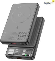 Power Bank HOCO vezeték nélküli töltés támogatással MagSafe - 10 000mAh PD 22, 5W Q18 fekete (G596043)