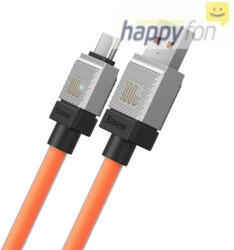 Baseus kábel USB-ről Típus C-re CoolPlay Gyors töltés 100W 1m narancssárga CAKW000607 (G594640)