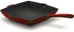 Korkmaz Öntöttvas grill serpenyő 26x26cm piros - Korkmaz (A2846-1)