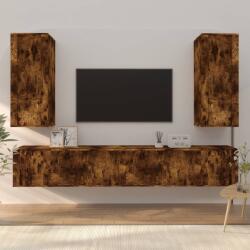 vidaXL Set dulapuri TV, 6 piese, stejar fumuriu, lemn prelucrat (3188843)