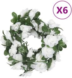 vidaXL Ghirlande de flori artificiale, 6 buc. , alb, 240 cm (359070)