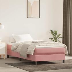 vidaXL Saltea de pat cu arcuri, roz, 120x190x20 cm, catifea (4007159)