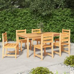 vidaXL Set mobilier de grădină, 7 piese, lemn masiv de tec (3157189) - comfy