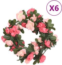 vidaXL Ghirlande de flori artificiale, 6 buc. , roze, 240 cm (359067)