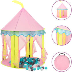 vidaXL Cort de joacă pentru copii cu 250 bile, roz, 100x100x127 cm (3107746) - comfy