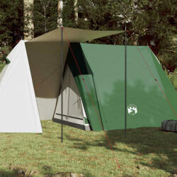 vidaXL Cort de camping 3 persoane, verde, 465x220x170 cm, tafta 185T (94365)