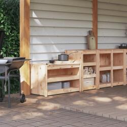 vidaXL Dulapuri de bucătărie de exterior, 2 buc. , lemn masiv de pin (3196130)