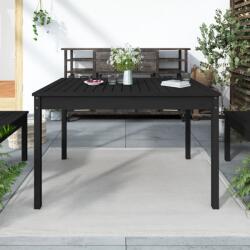 vidaXL Măsuță de grădină, negru, 121x82, 5x76 cm, lemn masiv de pin (823973) - comfy