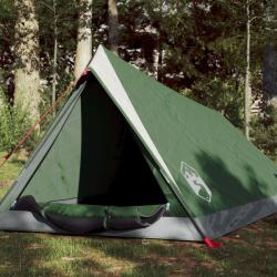 vidaXL Cort de camping 2 persoane, verde, 200x120x88/62 cm, tafta 185T (94362)
