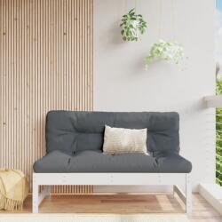 vidaXL Canapea de mijloc de grădină, alb, 120x80 cm, lemn masiv pin (825703)