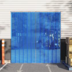 vidaXL Perdea pentru ușă, albastru, 300 mmx2, 6 mm 10 m, PVC (153873)