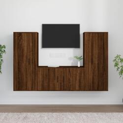 vidaXL Set dulap TV, 3 piese, stejar maro, lemn prelucrat (3188757)