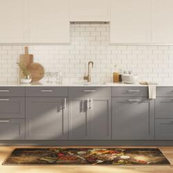 vidaXL Covor bucătărie, multicolor, 60x180 cm, lavabil, anti-alunecare (136627)