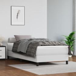 vidaXL Saltea de pat cu arcuri, alb, 120x190x20 cm, piele ecologică (4007149)